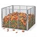 HomeLuxWorld Garten Komposter Metall, verzinkt, 750L, 100x100x75cm, Silber