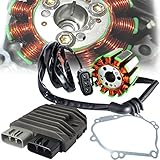 ExtremePowersports OE Generator Magneto Coil Stator+Voltage Regulator Rectifier+Gasket Assy. for 04-08 Yamaha YZF-R1/YZFR1 06-15 FZ1 Fazer/11-13 FZ8/ FZ8N/ FZ8S/ FZS1 5VY-81410-00-00/2D1-81410-01-00