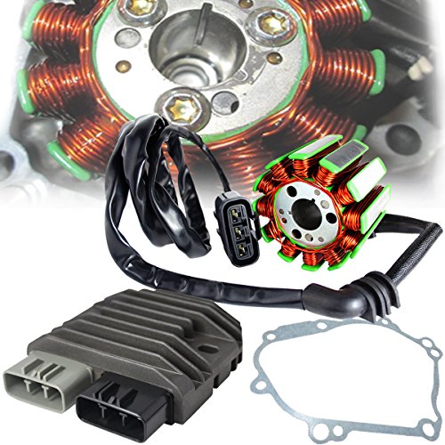 ExtremePowersports OE Generator Magneto Coil Stator+Voltage Regulator Rectifier+Gasket Assy. for 04-08 Yamaha YZF-R1/YZFR1 06-15 FZ1 Fazer/11-13 FZ8/ FZ8N/ FZ8S/ FZS1 5VY-81410-00-00/2D1-81410-01-00