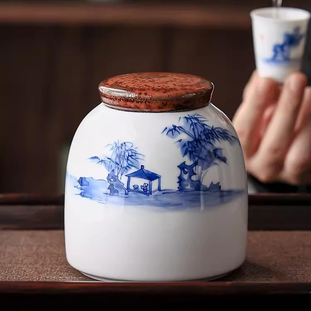 TEESONG Słoiki na herbatę kreatywne ceramiczne puszki do herbaty domowe pu'er luźna herbata czarna herbata przechowywanie puszki na herbatę zamknięte słoiki pojemniki do przechowywania herbaty z