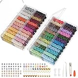 3mm Glass Seed Beads for Bracelet Making Kit, 48 Colors 16000pcs Seed Beads Kit for Bracelets, Small Beads with Various Accessories for DIY Craft Projects
