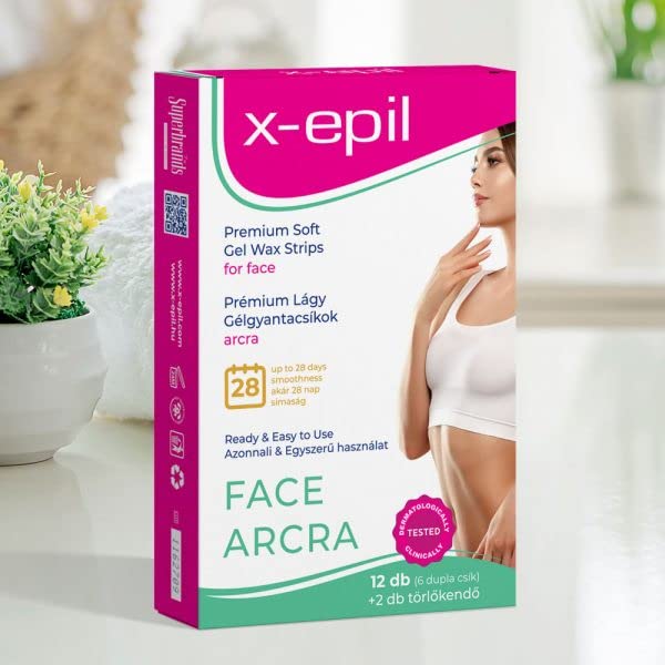 X-Epil - Soft Gel Wax Strips - 20 count - Hypoallergenic Hair Removal Solution for Sensitive Skin – For Easy & Fast Results, Effective on Thick and thin hair (Sensitive Skin)
