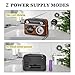 PRONLY Radio Portable AM FM SW, Vintage Radio Bluetooth Speaker, Removable & Battery Powered Rechargeable Shortwave Radios with Internal Clock & Flashlight Support TF Card/USB Playing for Gifts, Brown