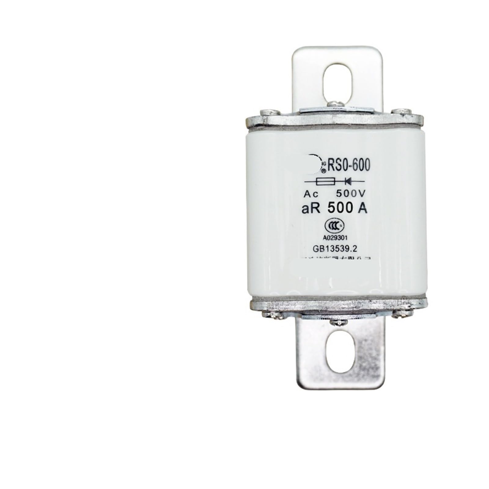 Fusible rapide semi-conducteur RS0-600 haute capacité 500V 480A extinction d'arc
