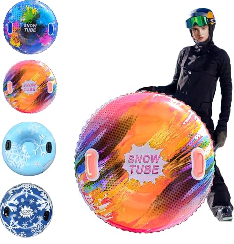 Aufblasbarer Schlitten,Snow Tube mit Griffen,Verdickter...
