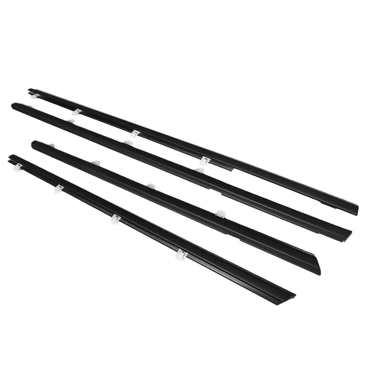 Mzxygkli One Color Car Window Weather Strip 4Pcs Car Outer Door Window Rubber Weatherstrip Waterproof Pressure Strip Sealing Accessories For Civic 12-15
