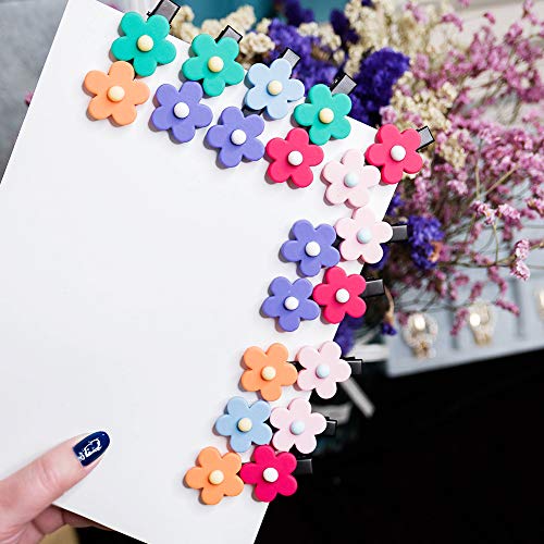DAGEDA 10 Pcs Hair Clips Flower Hair Barrettes Fashion Sweet Cute Resin Hair Pins for Women Ladies Girls Hair Accessories- Gifts（Colorful）