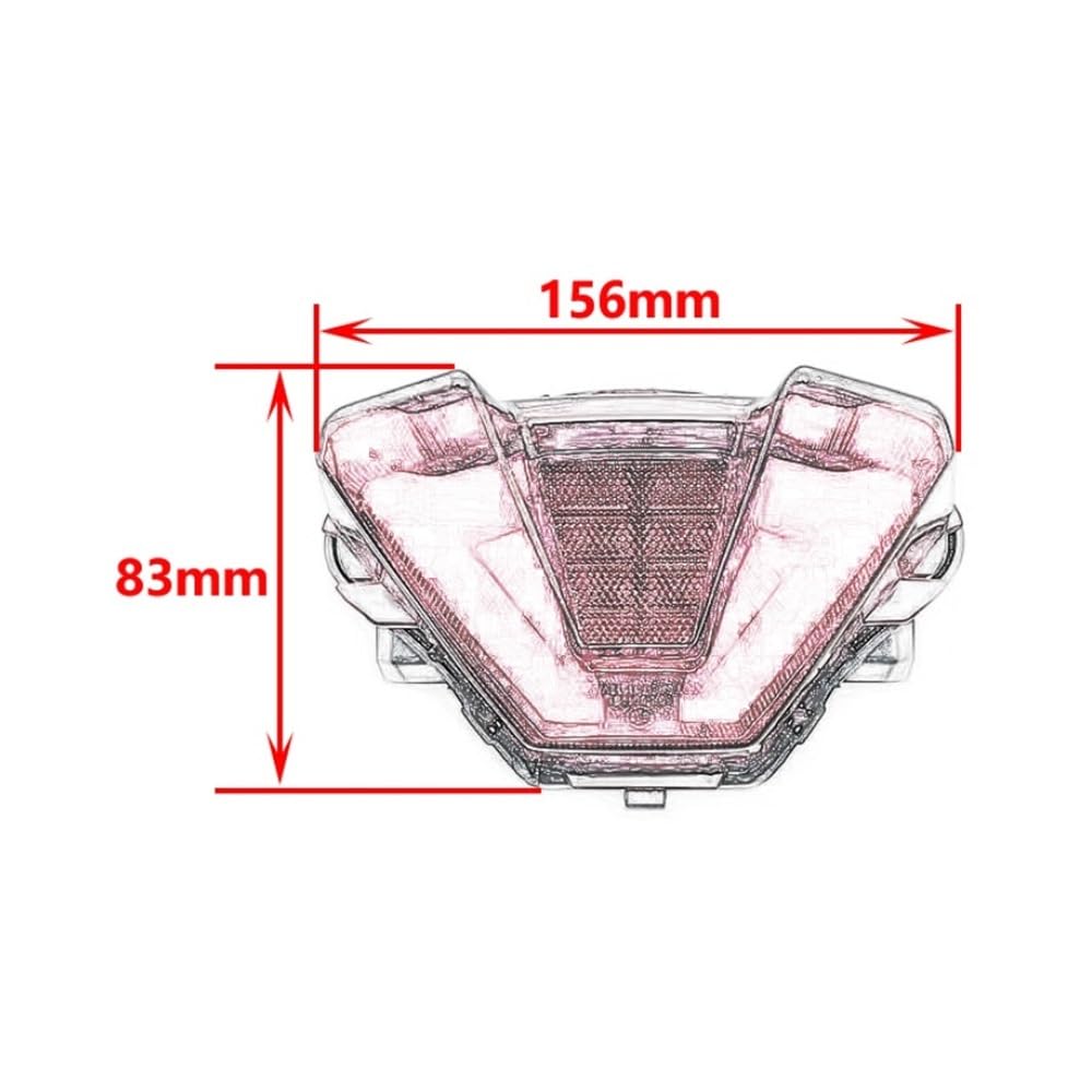 Luce freno Fanale posteriore Per MT07 2018-2023 Fanale Posteriore Freno Indicatori Di Direzione Lampada Moto MT 07 Integrato Accessori Modificati