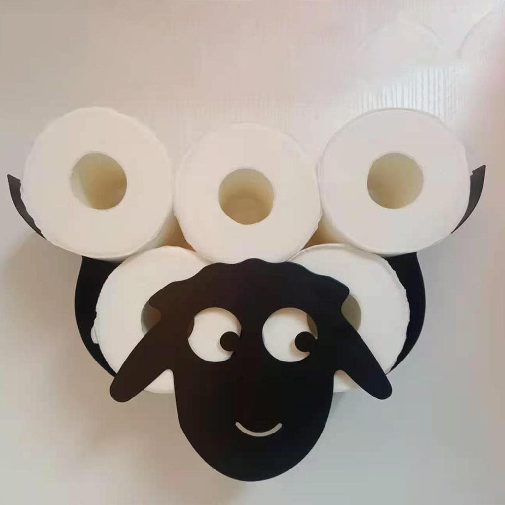 Metal Art Toilet Tissue Holder Roll Paper Stand Storage Wall Mount Bathroom-image-23