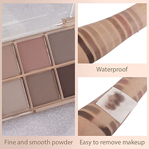Amy's Diary 10 Colors Eyeshadow Eye Shadow Palette Makeup - Matte Naked Eye Shadow, Ultra-Blendable, Naturing-Looking, Long Lasting, Cement Color Neutral Nudes Eye Shadow Palette Suitable For Women #TOP3