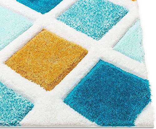 Image of Soft Modern Shag Area Rugs Fluffy Living Room Carpet Comfy Bedroom Home Decorate Floor Kids Playing Mat Size 10x14 Feet Color Multi G