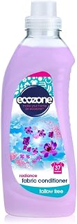 Ecozone Concentrated Radiance Fabric Conditioner, Tallow Free, Gentle Fresh Fragrance, Clothing Softener for Washing Machine Cleaning, Natural Vegan Eco Friendly Plant-Based Liquid (1 Litre/37 Washes)