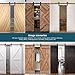 HomLxclx 9ft Double Door Heavy Duty Sturdy Sliding Barn Door Hardware Kit - Smoothly and Quietly-Easy to Install - Fit 1 3/8-1 3/4 inch Thickness Door Panel, Black
