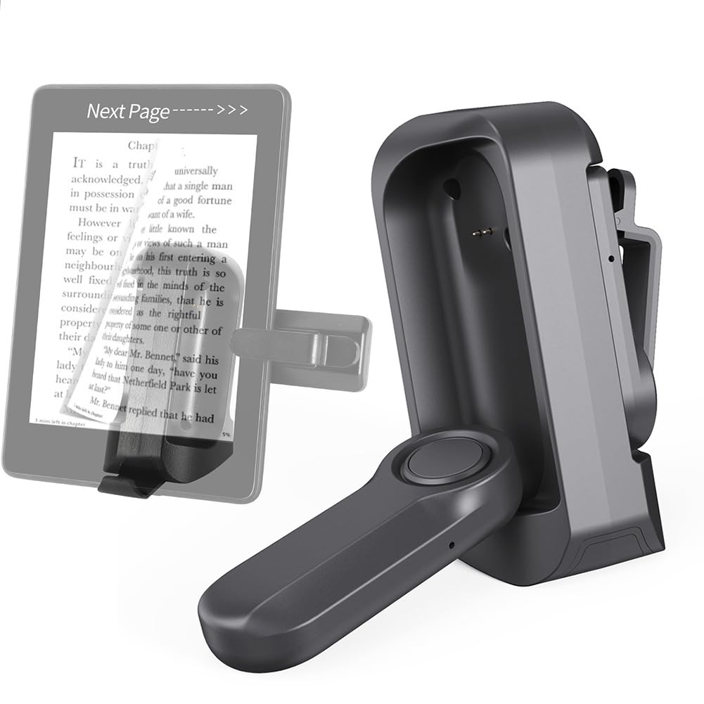 JUCHRZEY Control Remoto RF Pasador de páginas para Kindle Paperwhite Kobo eReaders Cámara Obturador Remoto Pasador de páginas inalámbrico para para para tabletas Lectura de novelas