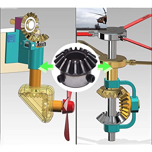2Pcs Bevel Gear Tapered Bevel Pinion Gear Bevel Gears 1.5 Module For Hardware Mechanical Rotation (16T 12Mm Hole) #TOP1