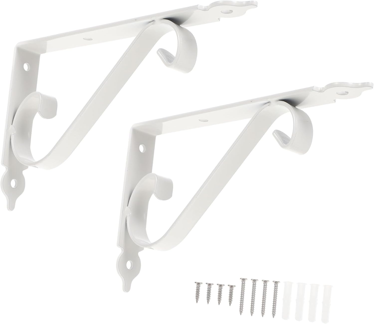 Multifunctional Wall Shelf Support Easy Install Black Shelf Bracket Package