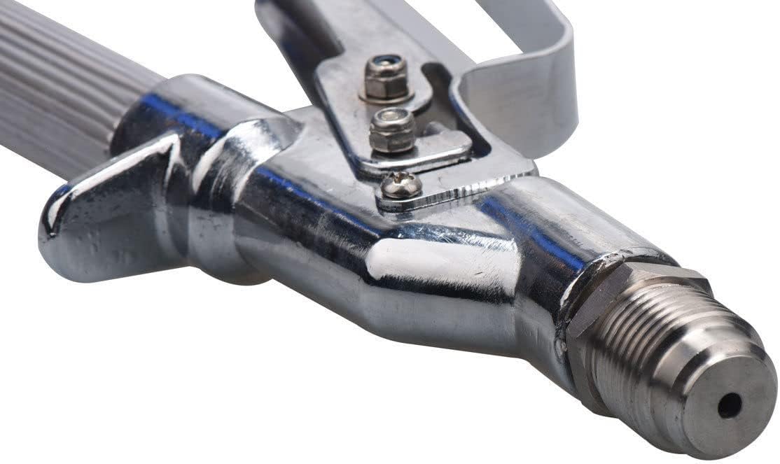 Airless Paint Spray Gun, Inline Celling Spray Gun 3600PSI with 517 Tip and 10 inch Extension Pole Silver