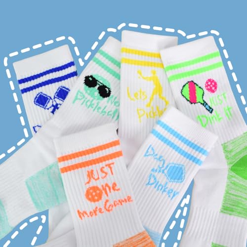 Pickleball Crew Socks Bulk Unisex, Performance Cushioned Sports Cotton Mid Calf Sock for Pickleballs Lover2