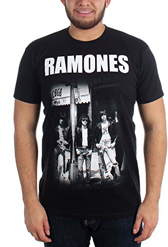 Image of Ramones - Mens CBGB Group Photo T-Shirt, X-Large, Black
