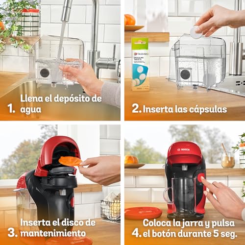 Miniatura 7 de Bosch - Cafetera Tassimo Style Friendly, Hasta 70 Bebidas, Onetouch, Intellibrew , Rojo, Tas113e