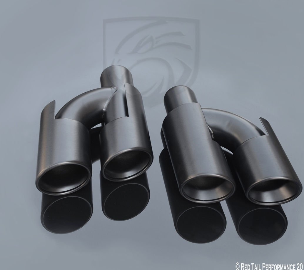 Buy Mina Gallery Black Exhaust Muffler Dual CClass W204 AMG Style Quad