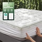 BEDSURE Matratzentopper 180x200 Matratzenschoner Bambus - Matratzenauflage 600GSM Gepolstert für bis 40 cm Höhe kühlend Atmungsaktiv Öko-Tex 100 Allergiker Geeignet bei Rückenschmerzen rutschfest
