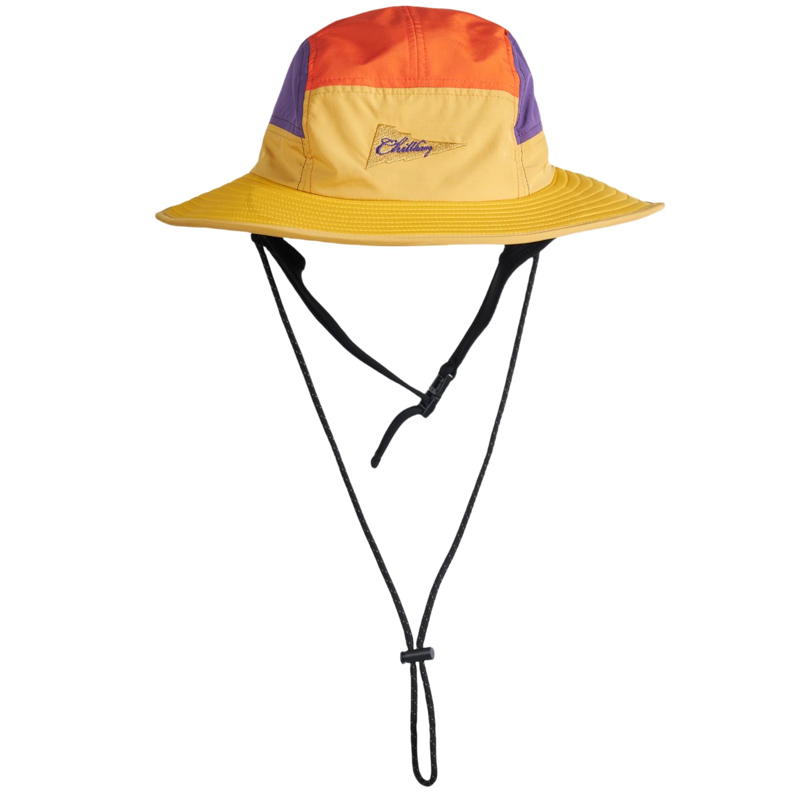 Colorful Fisherman Style Sun Hat for Camping, Surfing and Vacation – Wide Brim, UV Protection, Non-Slip, Yellow, Taille unique-XS
