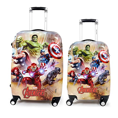 Image of HUMTY DUMTY Disney Marvel Avengers Group Set of 2 (18 inch&22 inch) Inches Multicolour Polycarbonate Stylish Kid's Hardcase Trolley Bag Travel Luggage for Boys & Girls (24366)