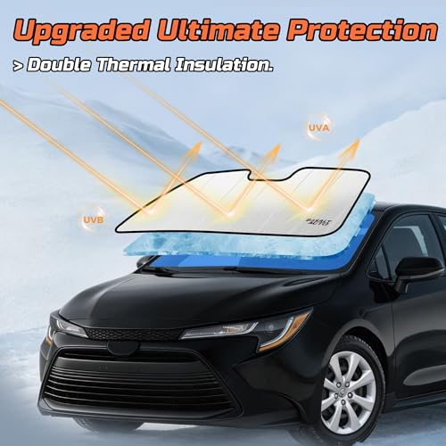 2024-2026 Crosstrek Windshield Sun Shade Compatible for 2024-2026 Subaru Crosstrek Impreza Silver Reflective Foldable Front Sun Visor Sunshade Protector with Storage Bag Keep Interior Cool by BasaltAuto - Used condition - Image 4