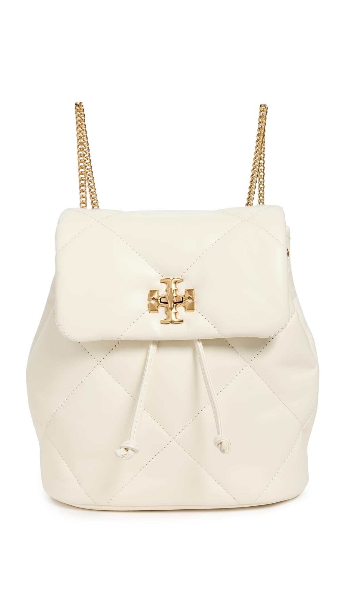 Tory Burch Women's Kira Diamond Quilt Mini Backpack, Warm White, One Size