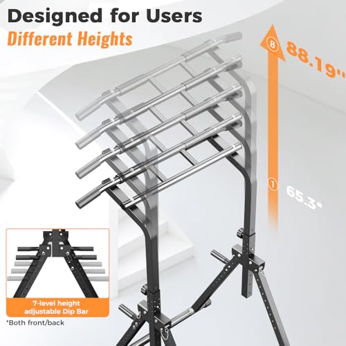 Image of ZENOVA Pull Up Bar, Multi-Function Pull Up Dip Bar Station, Home Gym Workout Strength Training Equipment for Men Women Muscle Building