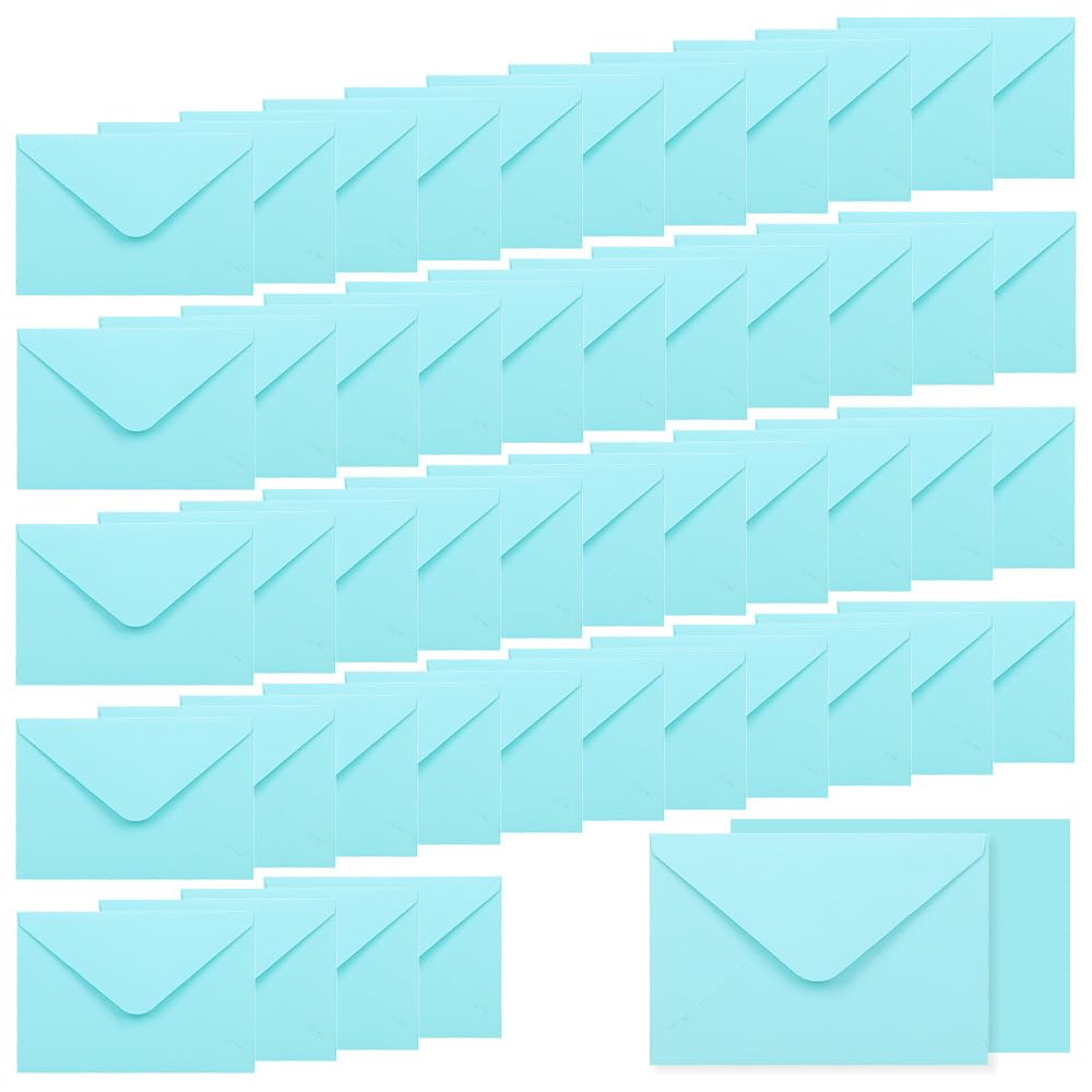 WYAN 50 Pack Light Blue Envelopes, Business Premium Envelopes, Small Parts Envelope, for Gift, Greeting Cards, Wedding, Business, Invitation (Card and Glue not Included) โ image 1