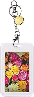 Funda protectora para tarjetas de crédito, color rojo, rosa, naranja, blanco, rosas, amarillas
