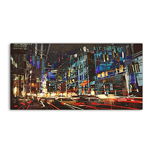 Photo sur verre trempé de qualité supérieure 140x70cm paysage urbain