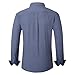MFXQSJFS Men's Dress Shirt Long Sleeve Button Down Printed Shirt Business Casual Stretch Wrinkle-Free Shirt (US, Alpha, Large, Regular, Regular, Navy 03)