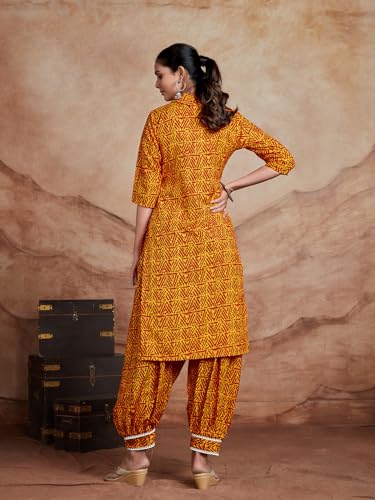 Image of EthnicJunction Women's Cotton Blend Embroidered Salwar Suit Set