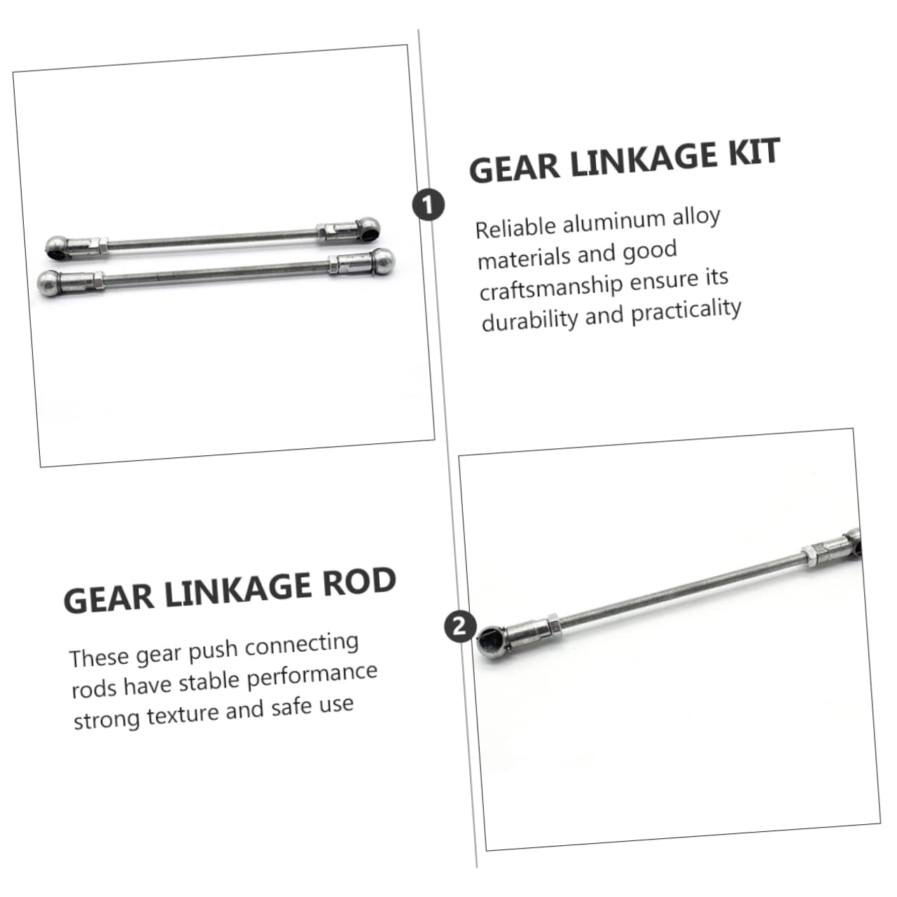 Parliky 1 Set Vehicle Gear Linkage Kit Rear Front Gear Linkage Rod Vehicle Gear Linkage Seal Kit Car Gear Kit Vehicle Gear Kit Car Gear Linkage Kit Aluminum Alloy Silver