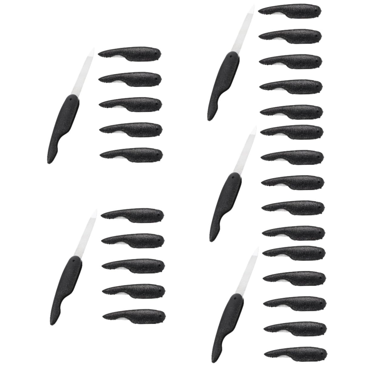 30pezzi Limette Per Unghie Pieghevoli Strisce Di Limatura Metallo Per Manicure Strumenti Di Bellezza Per Ritocchi e Delle Unghie Ricaricabili e Portatili