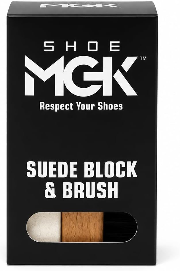 Shoe MGK Dry Suede & Nubuck Cleaning Kit, Stain Eraser Block and Shoe Brush