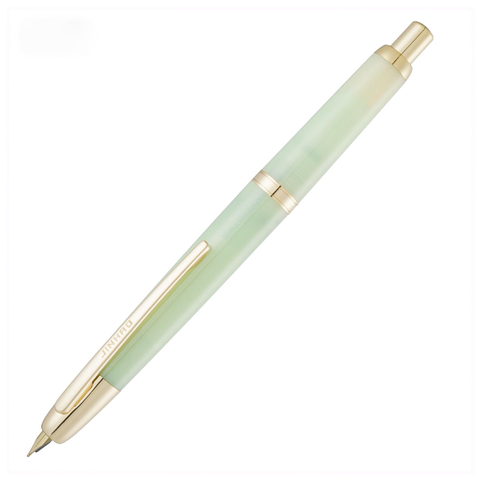 JINHAO 20 Celestial Jade Gold Clip Resin Press Fountain Pen EF Ink Pen With Converter Stationery School Supplies