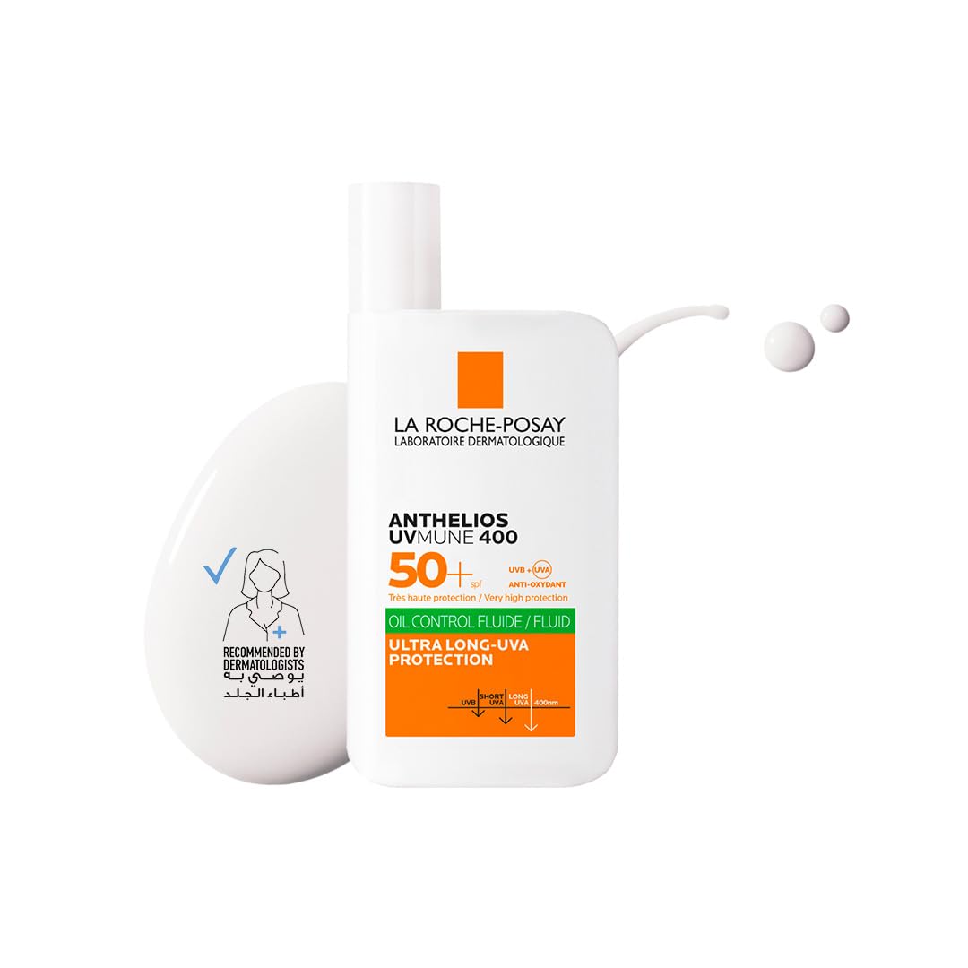 La Roche-PosayAnthelios UVMune 400 Oil Control Invisible Fluid Sunscreen SPF 50+ for Oily Skin 50ml