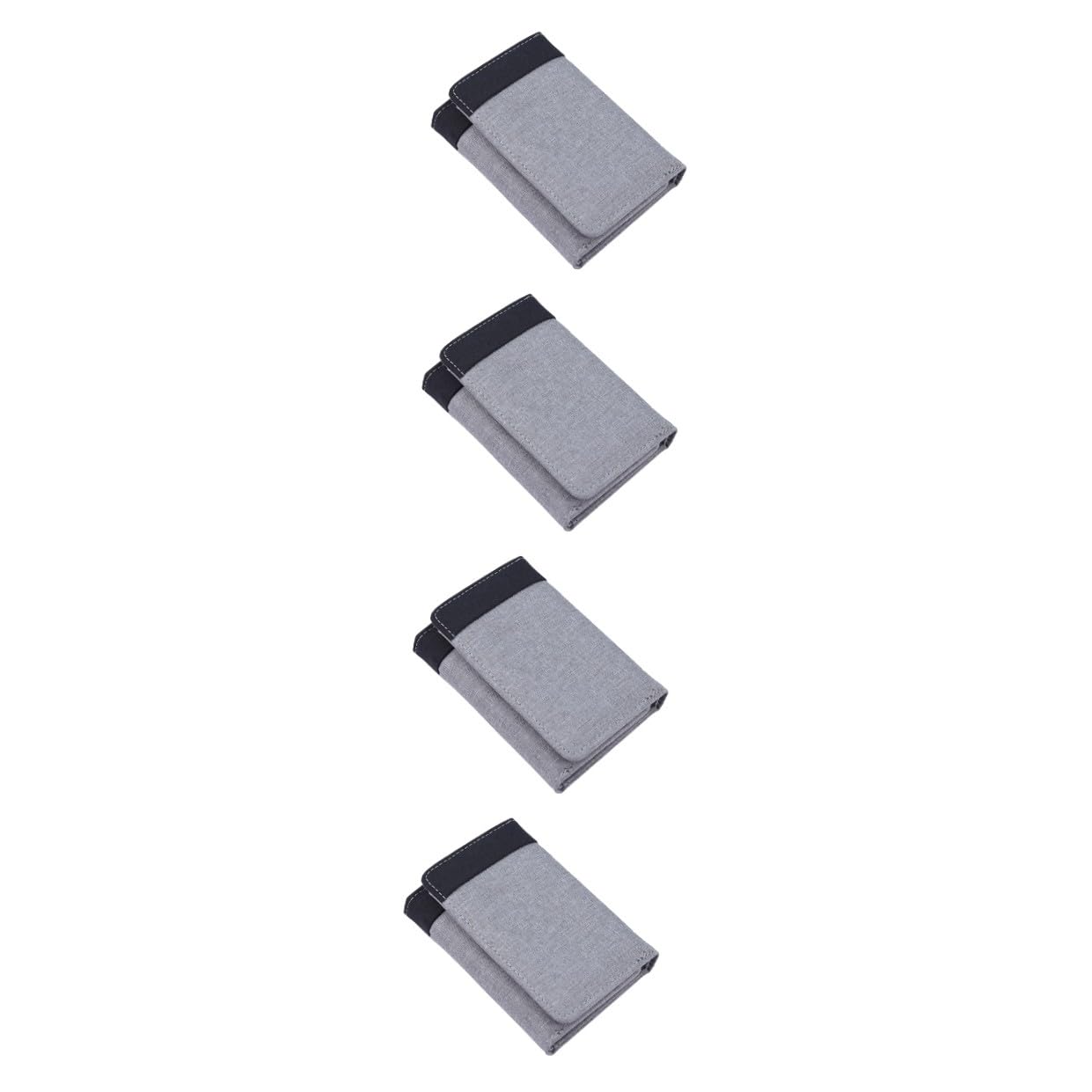 4piezas Cartera Tarjetero para Hombre Canvas Organizador De Tarjetas De Identificación y Crédito Práctico y Ligero para Oficina y Viajes