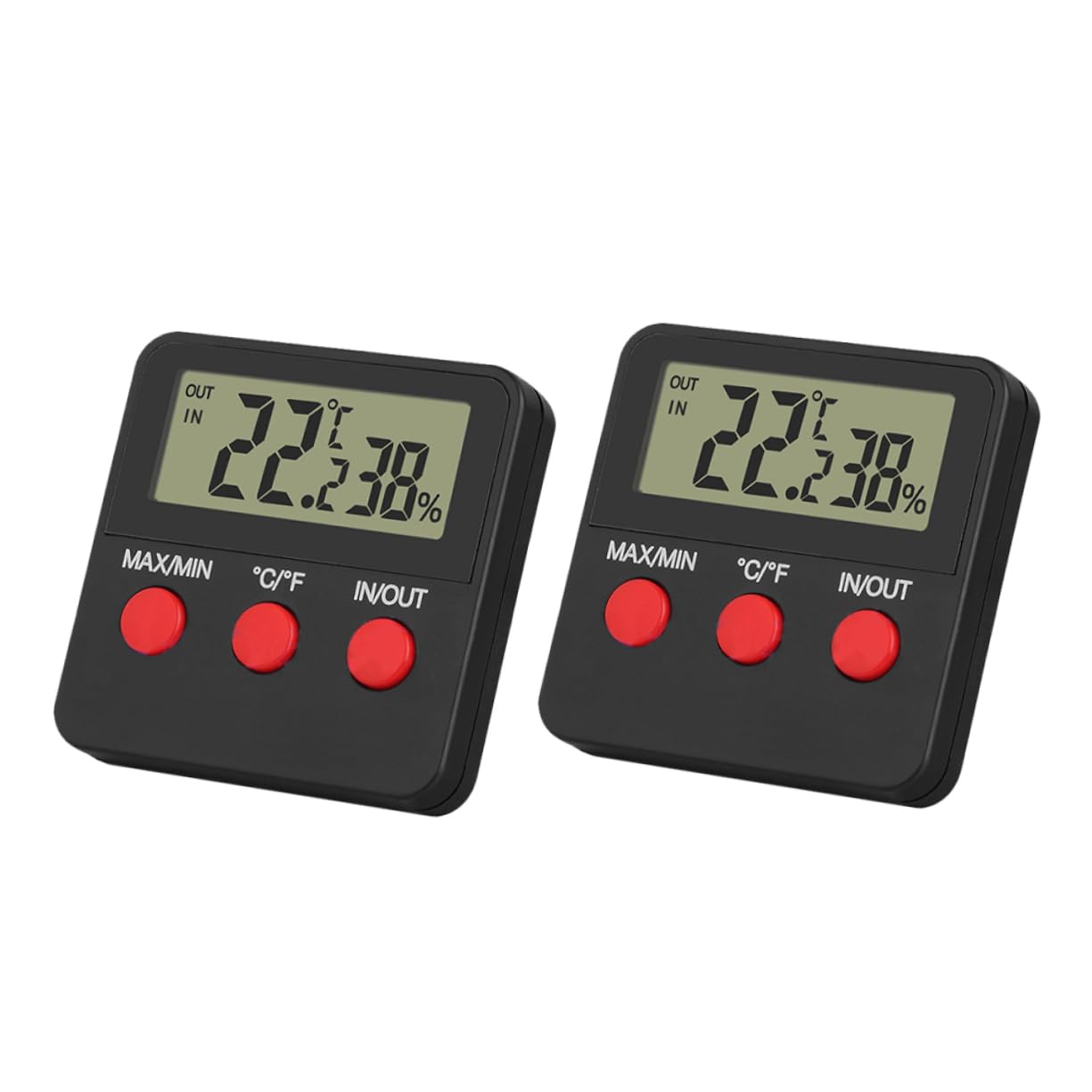 Sosoport 2sätze Digitales Thermometer für Reptilien-terrarien Hygrometer für Echsen Schildkröten Temperaturmonitor für Reptilienaufzuchtboxen Eierbrüterthermometer für Brutkästen
