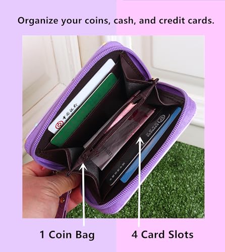 Image of AACKS Little Girls Coin Purse Kids Small Wallet for Teens Women Mini Coin Pouches with Strap Cute Cartoon Card Holder Cat Kitty Panda Unicorn