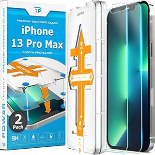 Power Theory Screen Protector for iPhone 13 Pro Max [2-Pack] with Easy Install Kit [Premium Tempered Glass]