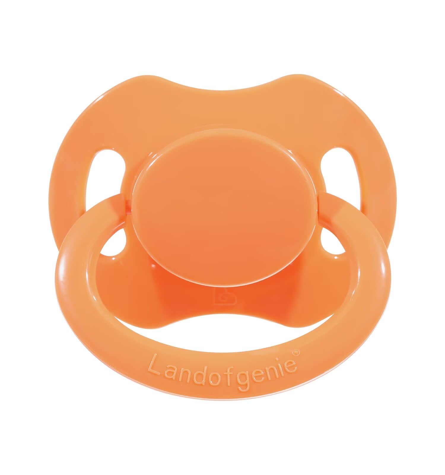 Landofgenie Adult Pacifier - Large Suction Shield for Comfort and Security, Bone-Shaped, Orange