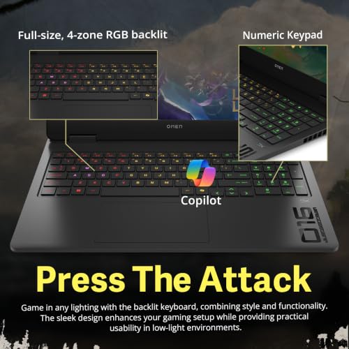 Image of HP OMEN 16 16 inch WQXGA 240Hz IPS Gaming Laptop, AMD Ryzen AI 9 365, NVIDIA GeForce RTX 5070 8GB GDDR7, 32GB DDR5, 2TB Storage(1TB SSD+1TB Docking Station Set), RGB Backlit Keyboard, Win 11, Black