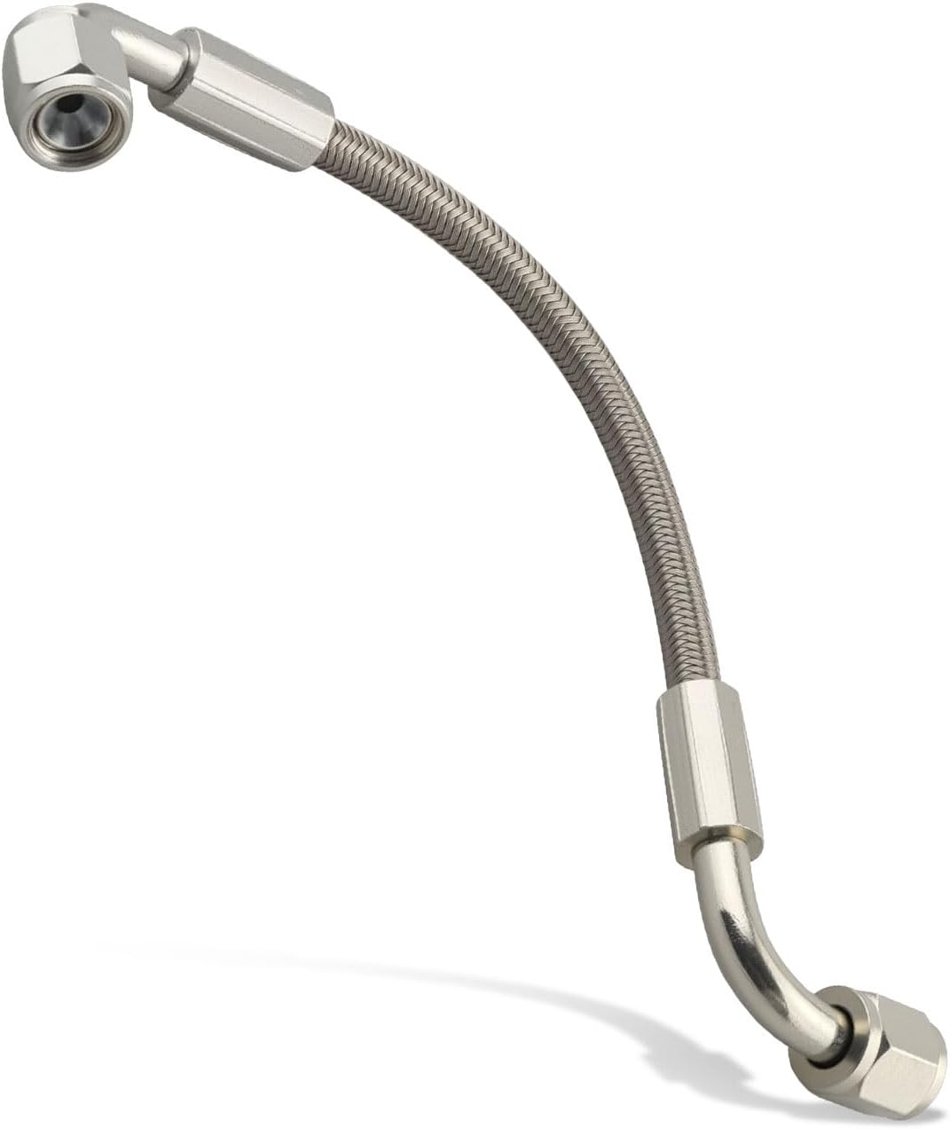 Heavy Duty Braided Vacuum Pump Oil Supply Hose DD-59L-VPOL Fit for Dodge Ram 2500 3500 5.9L 1998.5–2002 24V for Cummins Diesel – Stainless Steel Replacement Oil Line