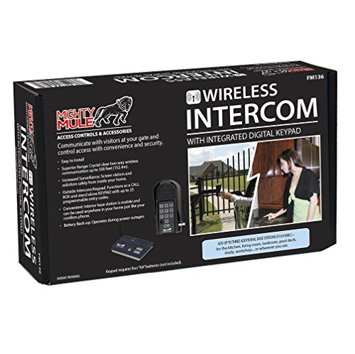 image for Mighty Mule Wireless Gate Entry Intercom/Keypad System (FM136), Value 