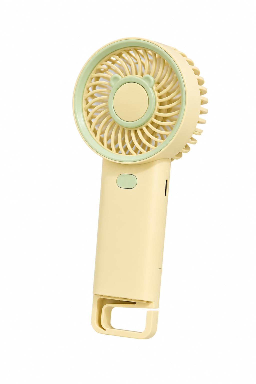 Mini Fan USB, Portable Rechargable Fan with Strong Wind, Handheld and Desk Fan with 3 Speed Mode & Cute Design (Beige)-image-15